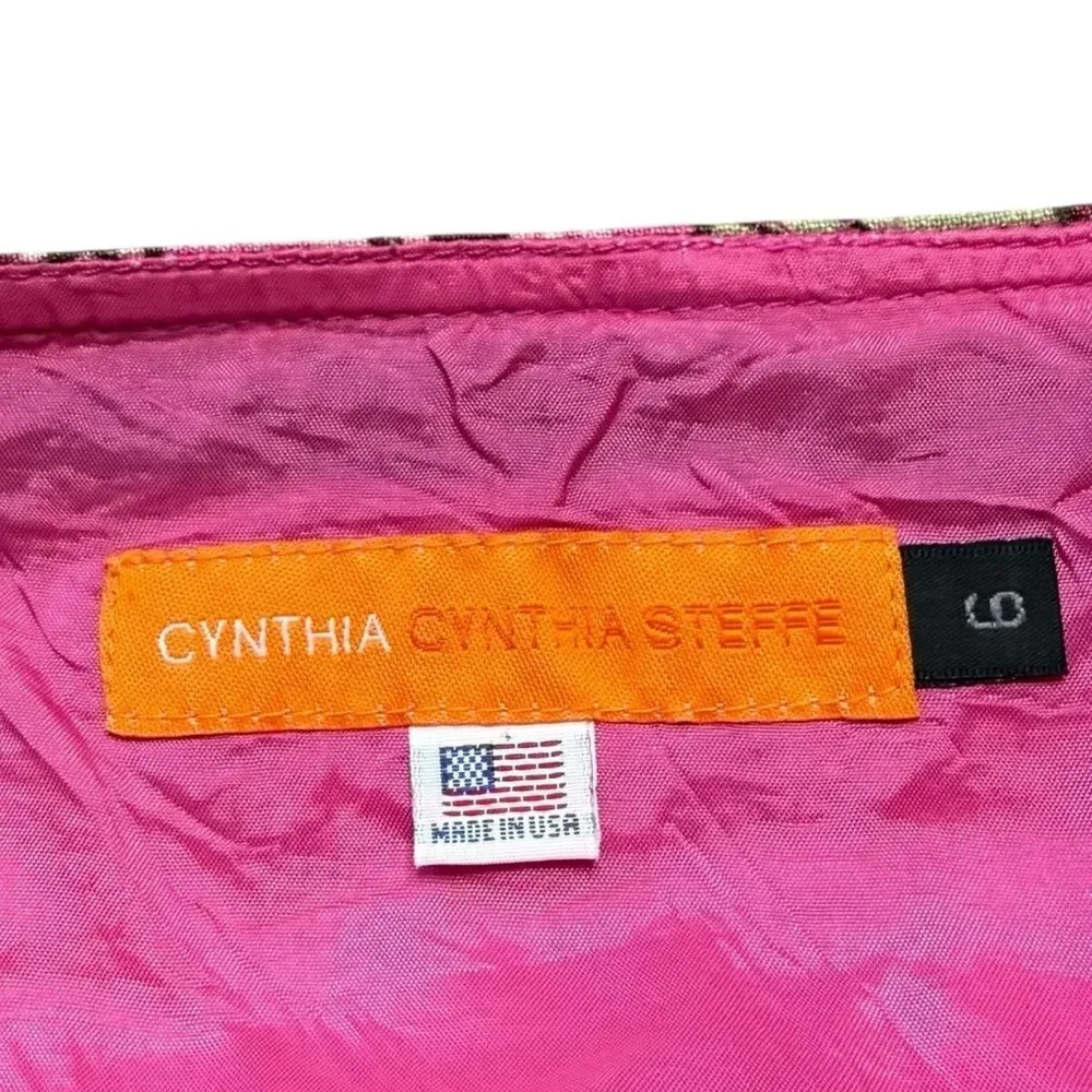 |VTG| CYNTHIA STEFFE Linen Multicolor Floral Mini Skirt